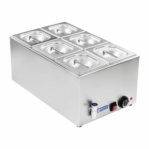 Vodní lázeň gastronádoba 1/6 výpustný kohout - Výdejní ohřívací vany Royal Catering