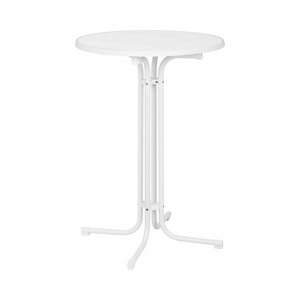 Koktejlový stůl Ø 80 cm skládací bílý - Skládací stoly Royal Catering