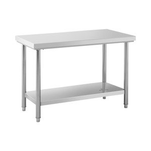 Stůl z ušlechtilé oceli 120 x 60 cm nosnost 137 kg - Gastro pracovní stoly Royal Catering