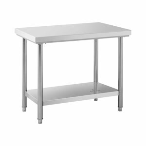 Stůl z ušlechtilé oceli 100 x 60 cm nosnost 114 kg - Gastro pracovní stoly Royal Catering