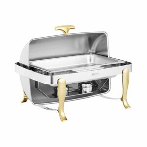 Chafing dish – GN 1/1 – zlaté akcenty – skládací kapota – 9 L – 2 x palivový článek – - Royal Catering
