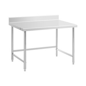 Pracovní stůl z ušlechtilé oceli 120 x 90 cm lem nosnost 95 kg - Gastro pracovní stoly Royal Catering