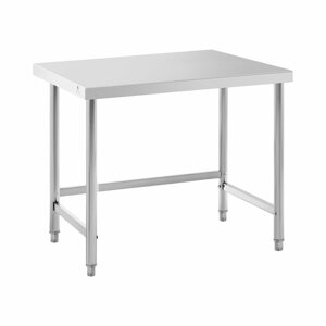 Pracovní stůl z ušlechtilé oceli 100 x 70 cm nosnost 92 kg - Gastro pracovní stoly Royal Catering