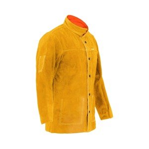 Svářečská bunda z hovězí štípenky žlutá velikost L - Svářečské bundy Stamos Welding Group