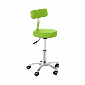 Otočná židle s opěradlem 445- 580 mm 150 kg Zelená - Taburety na kolečkách physa
