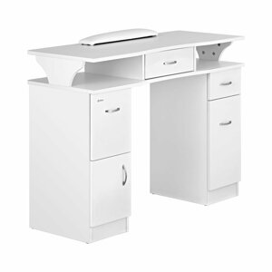Stůl na manikúru 1037 x 408 x 800 mm černo/bílý s místem na odložení rukou - Zařízení salonů physa