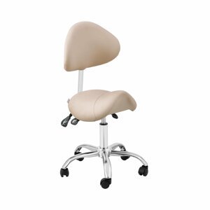 Sedlová židle 55–69 cm 150 kg Cream, Silver - Sedlové židle physa