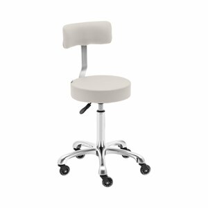 Otočná židle na kolečkách s opěradlem 540–720 mm béžová - Taburety na kolečkách physa