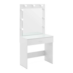 Toaletní stolek se zrcadlem a světlem 80 x 40 x 160 cm bílý - Zrcadla physa