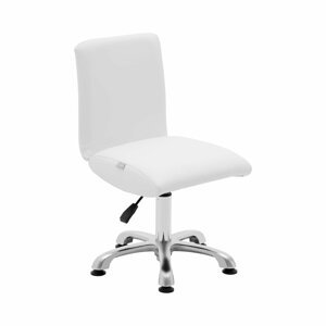 Otočná židle s opěradlem 38–52 cm 150 kg bílá - Taburety na kolečkách physa