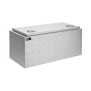 Hliníkový kufr na nářadí rýhovaný plech 91 x 44,5 x 43 cm 119 l - Kufry a boxy na nářadí MSW