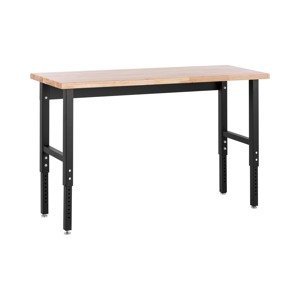 Dílenský pracovní stůl 155 x 51 cm výškově nastavitelný 72,5–106,7 cm 680 kg se zásuvkou a perforovanou stěnou - Dílenské stoly, stojany a kozy MSW