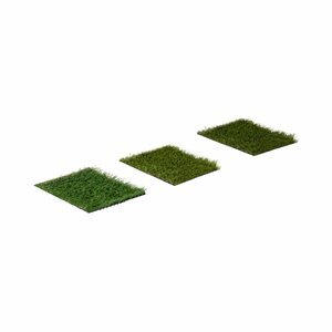 Umělý trávník 3 vzorky každý 20 x 17 cm výška 20–30 mm hustota stehů: 20/10 13/10 14/10 cm - Umělé trávníky hillvert