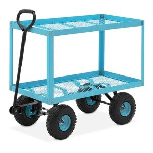 Zahradní vozík 150 kg 2 mřížkové police - Zahradní vozíky hillvert