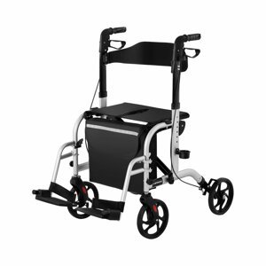 Chodítko a vozík 2 v 1 stříbrné 120 kg - Chodítka Uniprodo