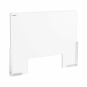 Ochranná přepážka 95 x 65 cm akrylátové sklo výdejové okénko 50 x 16 cm - Ochranné pracovní pomůcky Uniprodo