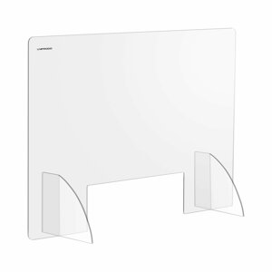 Ochranná přepážka 95 x 65 cm akrylátové sklo výdejové okénko 45 x 15 cm - Ochranné pracovní pomůcky Uniprodo