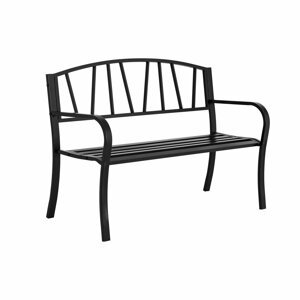 Kovová lavička 1250 x 330 x 840 mm povrstvený kov - Zahradní židle Uniprodo