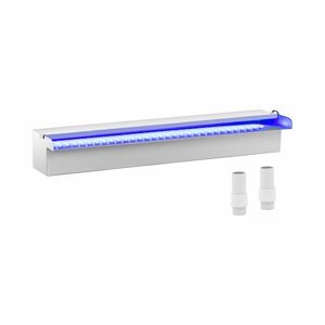 Chrlič vody 60 cm LED osvětlení modrá/bílá otevřený vývod vody - Chrliče vody Uniprodo
