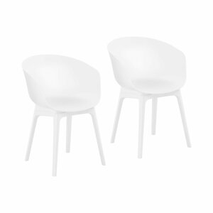 Židle 2dílná sada až 150 kg sedák 60 x 44 cm bílá - Konferenční židle Fromm & Starck