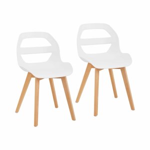 Židle 2dílná sada až 150 kg sedák 40 x 38 cm bílá - Konferenční židle Fromm & Starck