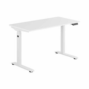 Výškově nastavitelný stůl s deskou 90 W 730–1 233 mm bílá - Psací stoly Fromm & Starck