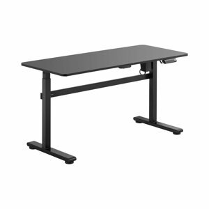 Výškově nastavitelný stůl s deskou 52.2 W 730–1 180 mm hnědá / sivá - Psací stoly Fromm & Starck