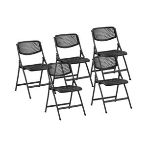 Sada 5 židlí sada 5 ks až 150 kg plocha sedadla 430 x 430 x 440 mm Černá - Konferenční židle Fromm & Starck