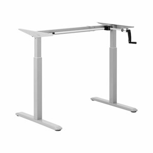 Výškově nastavitelný rám stolu manuální 70 kg šedý - Psací stoly Fromm & Starck
