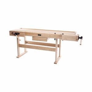 Hoblice bukové dřevo 2 svěráky pracovní deska 2 120 x 760 mm - Dílenské stoly, stojany a kozy RAMIA
