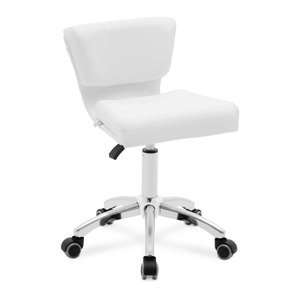 B-zboží Otočná židle na kolečkách s opěradlem 47–61 cm 150 kg bílá - Zboží z druhé ruky Sport a zdraví physa